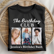 Custom Birthday Club with 3 Photos and Name