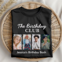 Custom Birthday Club with 4 Photos and Name