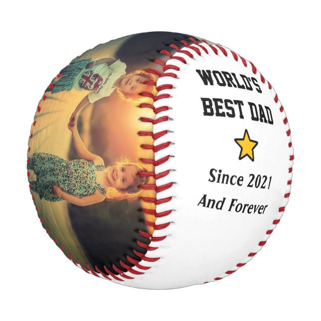 Custom Birthday/Father's Day Baseball Gift for Dad (Angled)