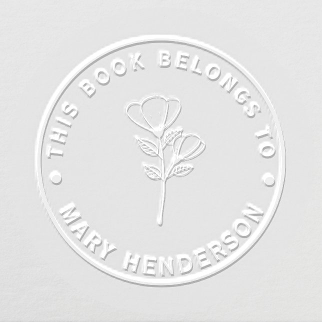 Custom Birthday Flower Book Embosser | Personalise (Design)