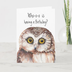 Custom Birthday for Best Friend, Cute Owl Humor Card