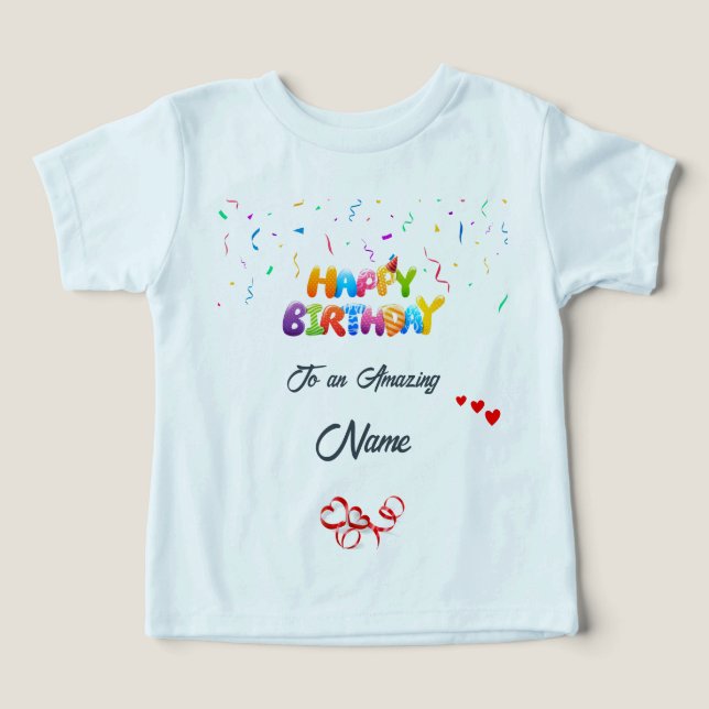 Custom Birthday Gift – Fun & Cozy Toddler T-shirt (Design Front)