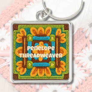 Custom Birthday Gifts for Crocheters Mom Grandma Keychain