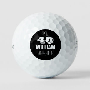 Custom Birthday Golfer Happy Birdie Golf Balls