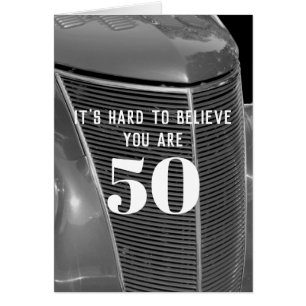 custom Birthday humor classic car to personalize Cards
