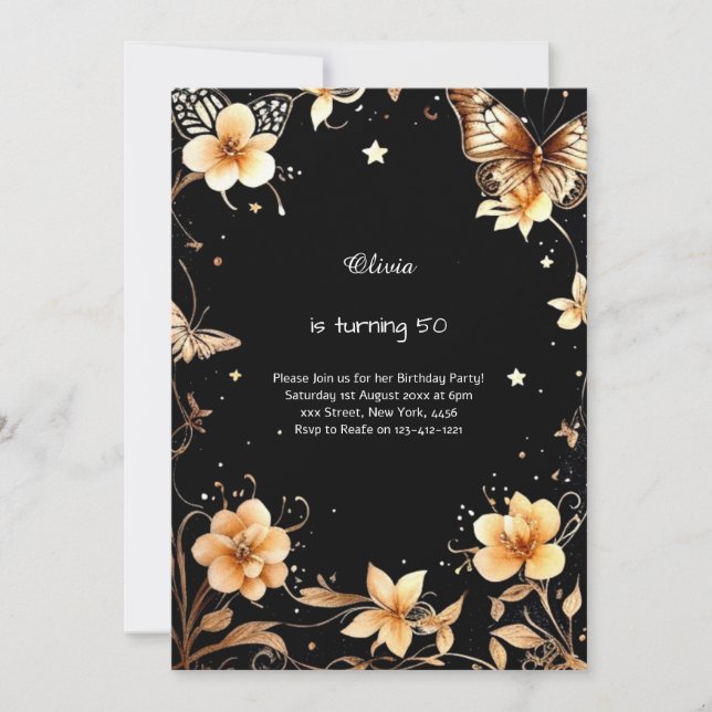 Custom Birthday Invitation (Front)