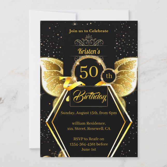 Custom Birthday Invitation (Front)
