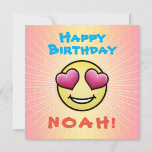 Custom Birthday Love Emoji Invitation