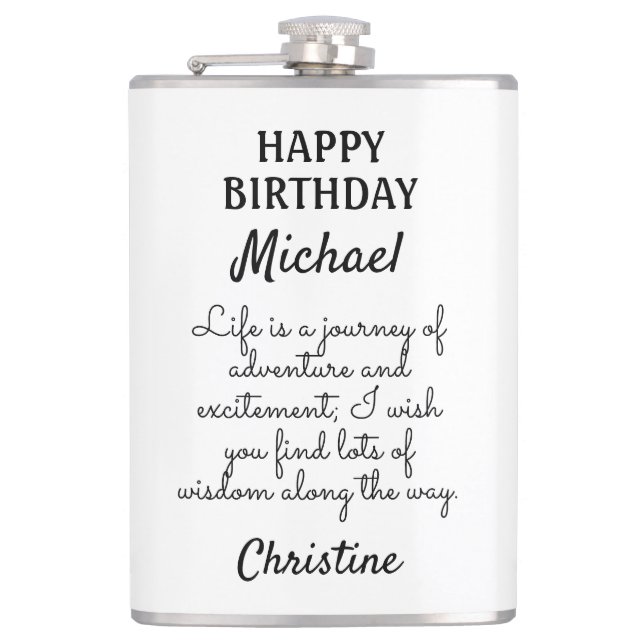 Custom Birthday Message Flask (Front)