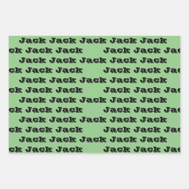 Custom Birthday Name Wrapping Paper Sheets (Front)