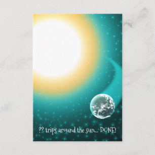Custom Birthday Orbits Around the Sun Invitation