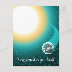 Custom Birthday Orbits Around the Sun Postcard