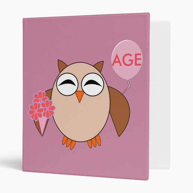 Custom Birthday Owl Binder (Front/Inside)