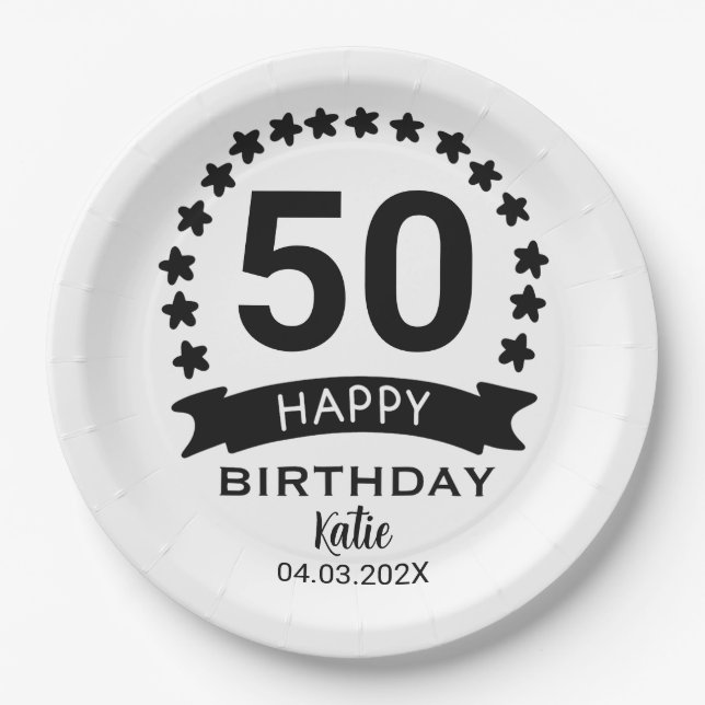 Custom Birthday Paper Plates (Front)