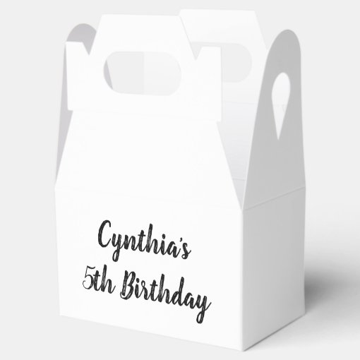 Custom Birthday Party Favor Boxes Zazzle