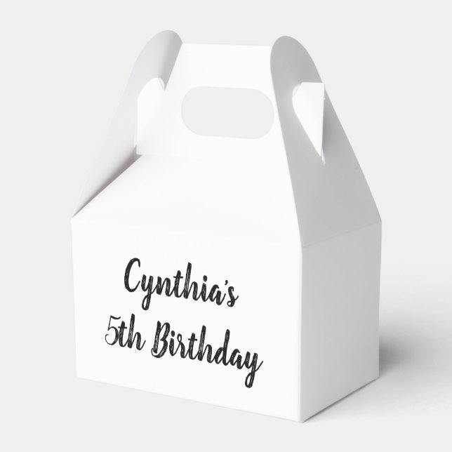 Custom Birthday Party Favor Boxes (Front Side)