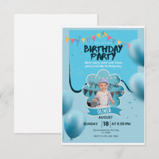 Custom Birthday Party Invitation Card |
