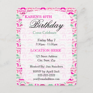 Custom Birthday Party Invitationspersonalize Invitation