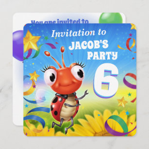 Custom Birthday Party invite boy 6yrs old