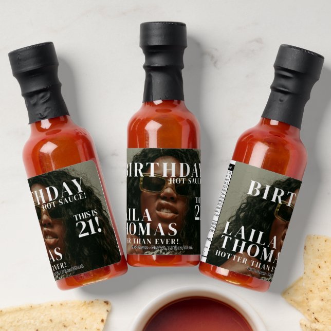Custom Birthday Party Magazine Cover Cheers Hot Sauces (Laydown)