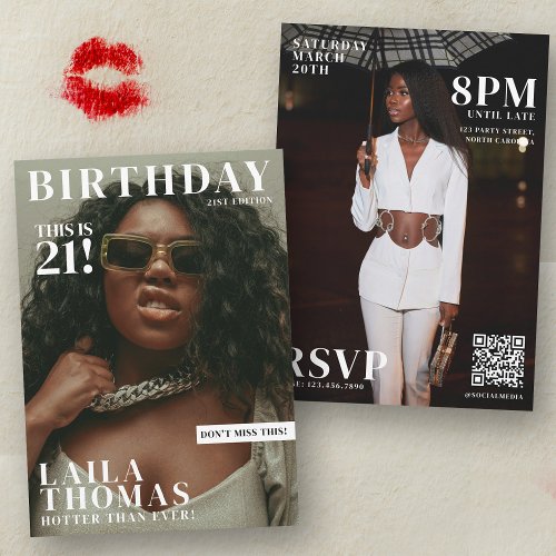 Custom Birthday Party Magazine Cover Photos