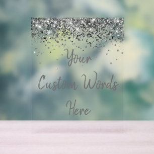 Custom Birthday Party Personalized Your Text Here Acrylic Sign