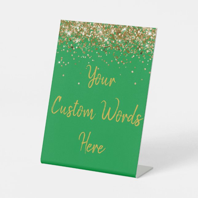 Custom Birthday Party Personalized Your Text Here  Pedestal Sign (Front)