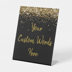 Custom Birthday Party Personalized Your Text Here Pedestal Sign
