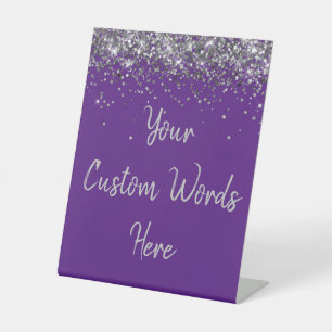 Custom Birthday Party Personalized Your Text Here Pedestal Sign