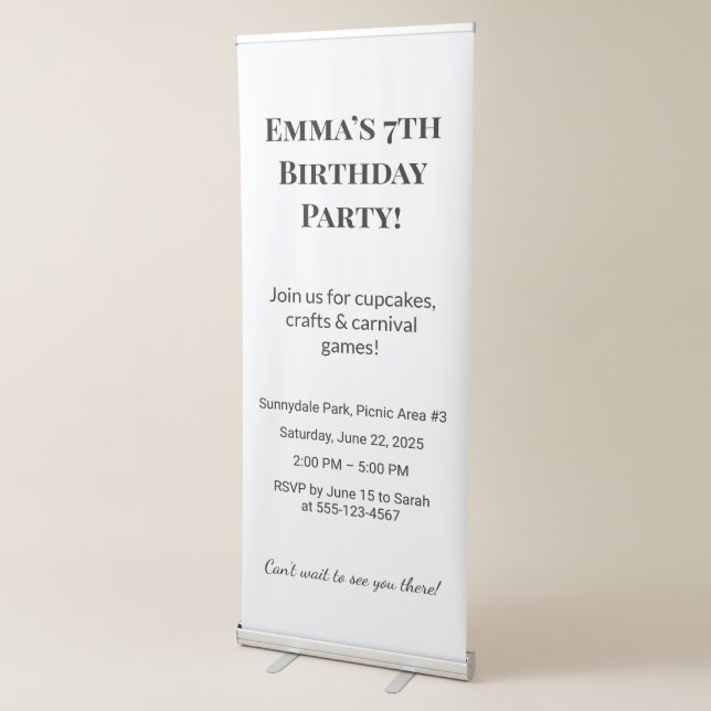 Custom Birthday Party Retractable Banner (3/4)