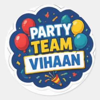 Custom Birthday Party Team Sticker for Kids