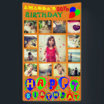 Custom birthday photo collage banner<br><div class="desc">Custom pictures and text. Add your own pictures and edit photo-filter,  font color and style and background color.</div>