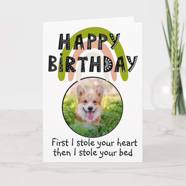 Custom birthday photo from your Welsh Corgi Card (Front)