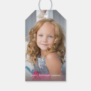 Custom Birthday Photo Gift Tags