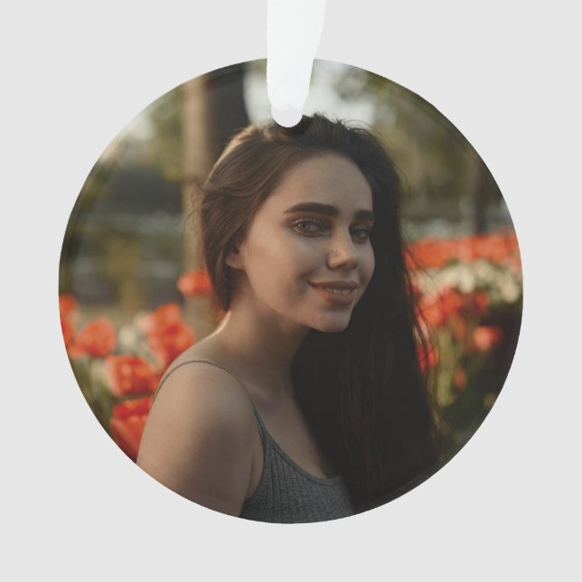 Custom Birthday Photo Keepsake Ornament (Front)
