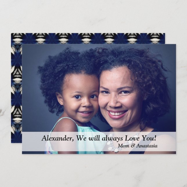 Custom Birthday Photo Personalize Card (Front/Back)
