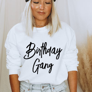 Custom Birthday Queen and Crew Squad Group Party Sweatshirt