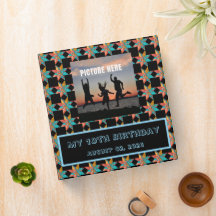 Custom birthday seamless pattern photo album