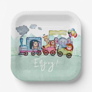 Custom Birthday Sign Chugga Chugga Choo Choo Paper Plates