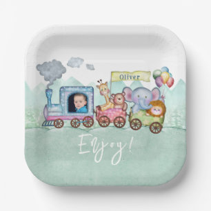 Custom Birthday Sign Chugga Chugga Choo Choo  Paper Plates