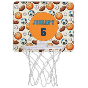 Custom Birthday Sports Theme  Mini Basketball Hoop