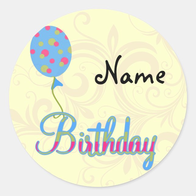 Custom Birthday Stickers (Front)