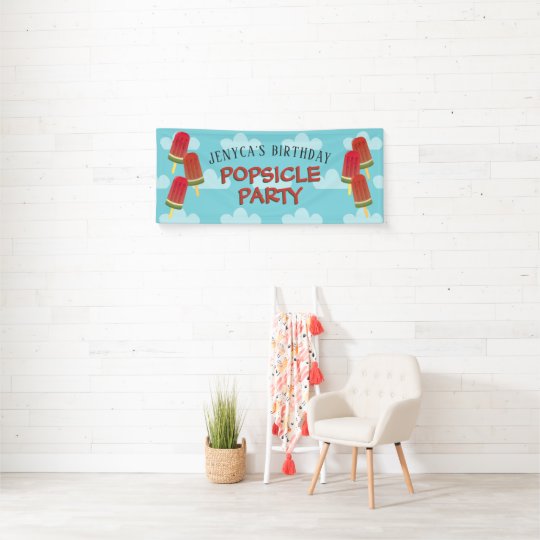 Custom Birthday Summer Popsicle Party Banner Zazzle Com