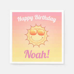 Custom Birthday Sunset Napkins