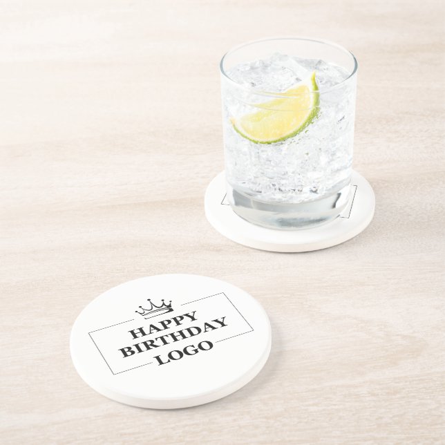 Custom Birthday Template Personalize Gift Design Coaster (Side)