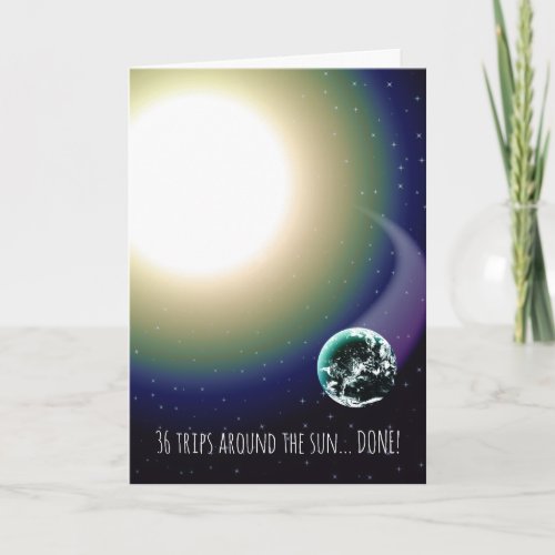 Custom Birthday Trips Around the Sun Card