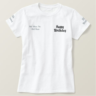 Custom Birthday Wishes Women's girls Text T-Shirts