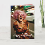Custom Birthday Woman's Greeting Card (Front)