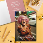 Custom Birthday Woman's Greeting Card<br><div class="desc">Birthday greeting card features an older woman dancing in the street on the front and your custom greeting - or use ours - on the inside. Order PRINTED or INSTANT DOWNLOAD! More designs in our collection.</div>