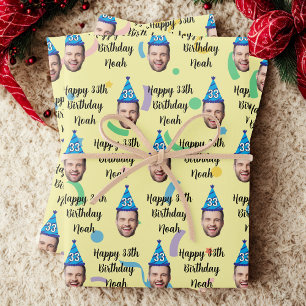 Custom Birthday Wrapping Paper, Happy Birthday Paper Sheets